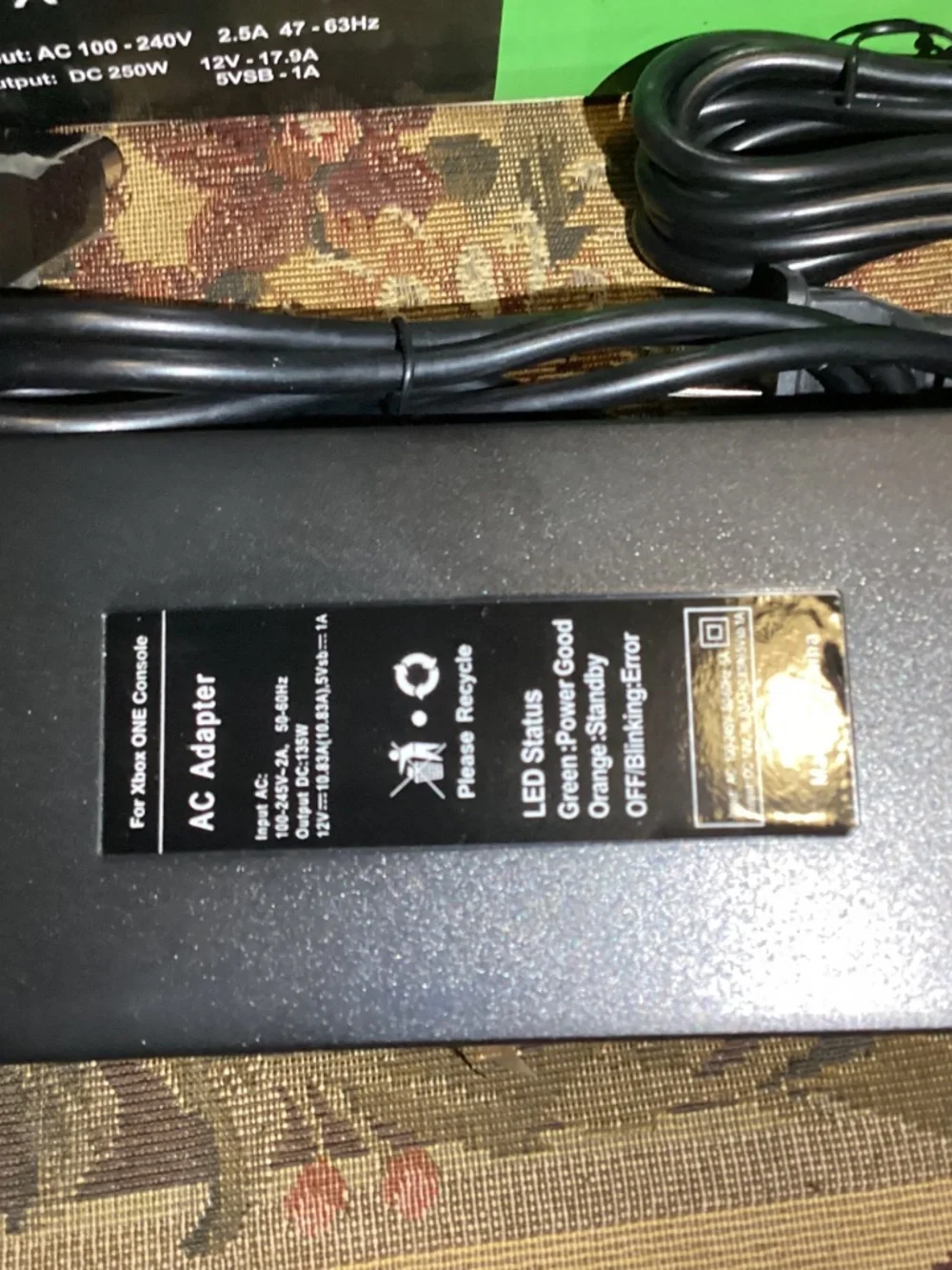 Old Skool AC Adapter Charger Power Supply for Microsoft Xbox One with Box